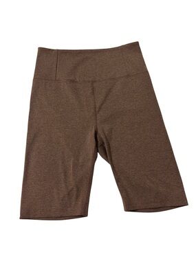 Girlfriend Collective High-Rise Brown Bike Shorts • Size Medium
